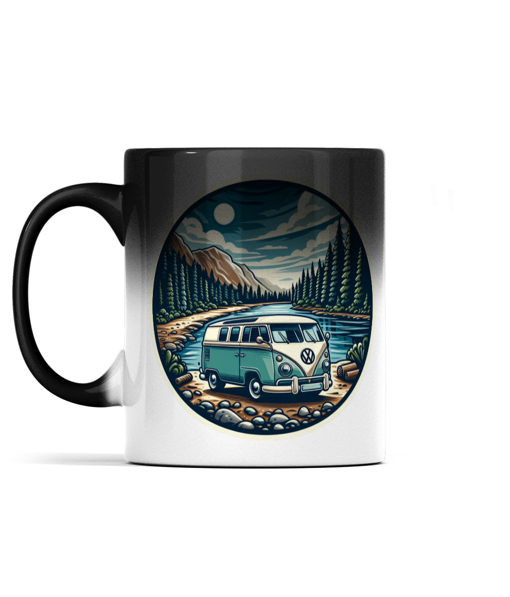 River 11oz Black Colour Changing Mug