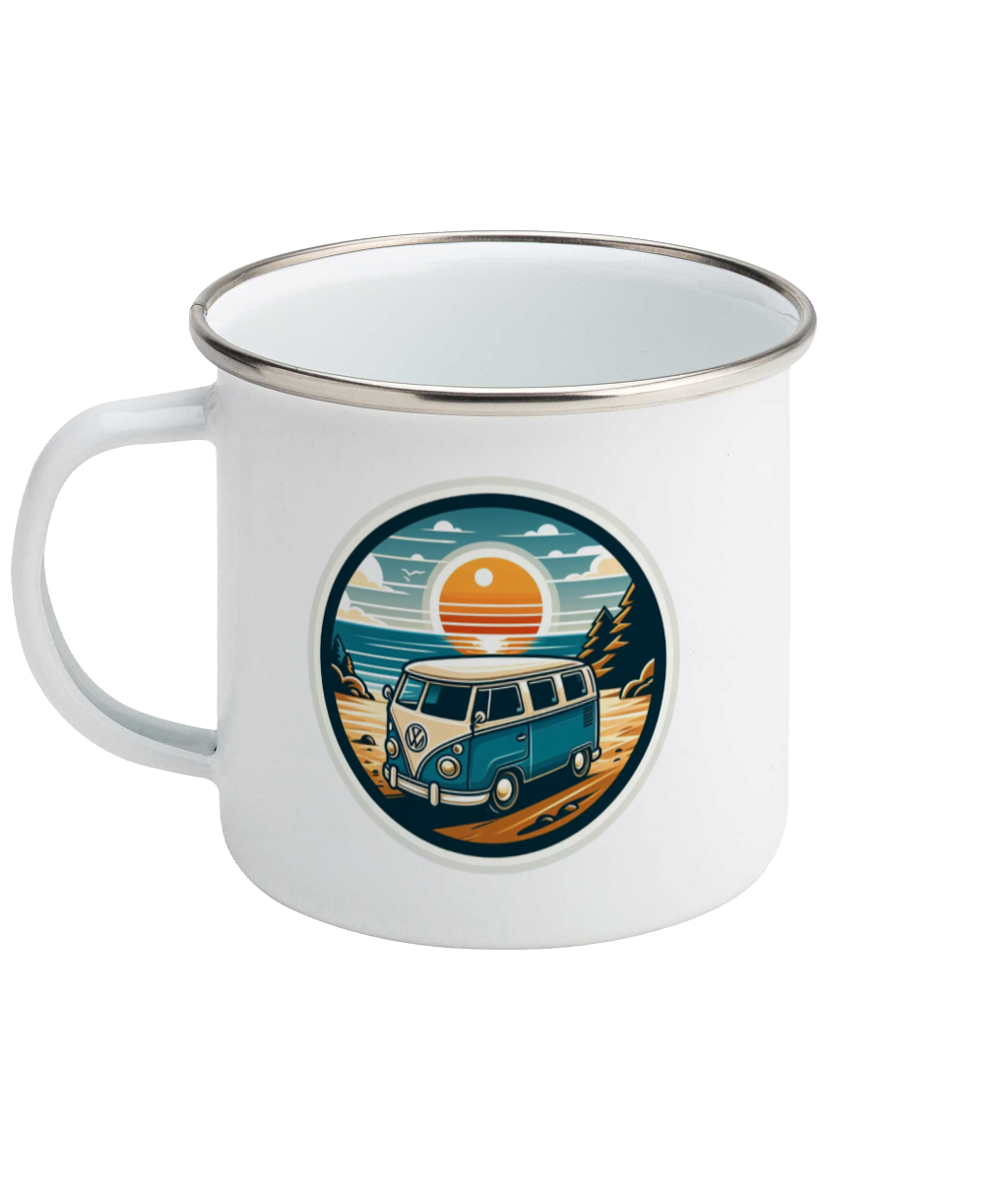 Beach Enamel Mug